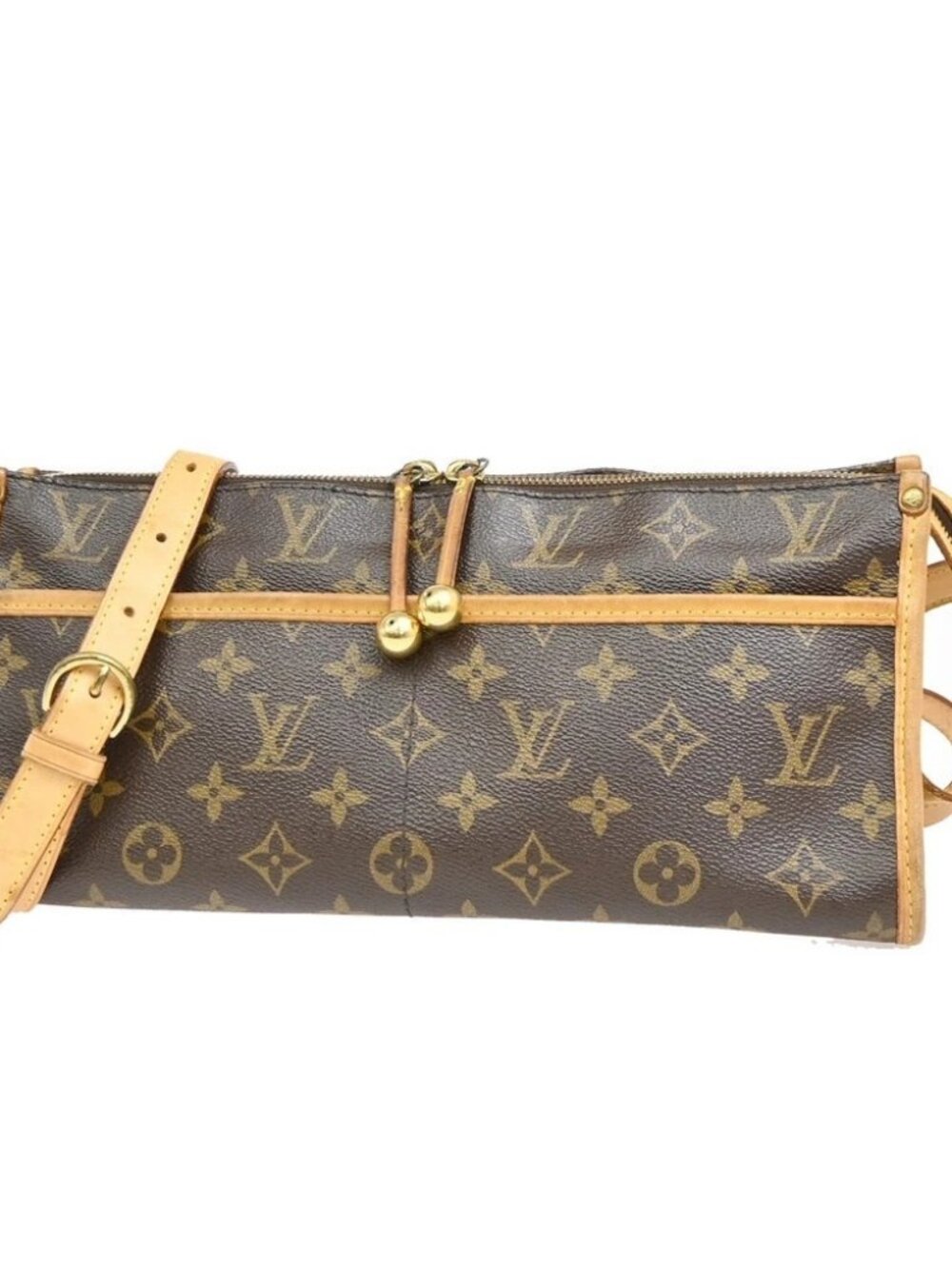 LOUIS VUITTON LV Popincourt Long Shoulder Bag Monogram Brown M40008 93KE334